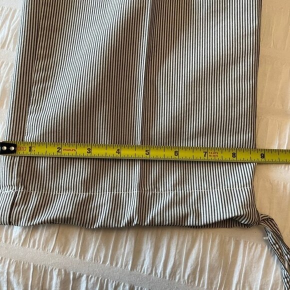 Julie Mitchell Conductor Stripe Grey White Cargo Cropped Pants Vacation Travel - Picture 12 of 13